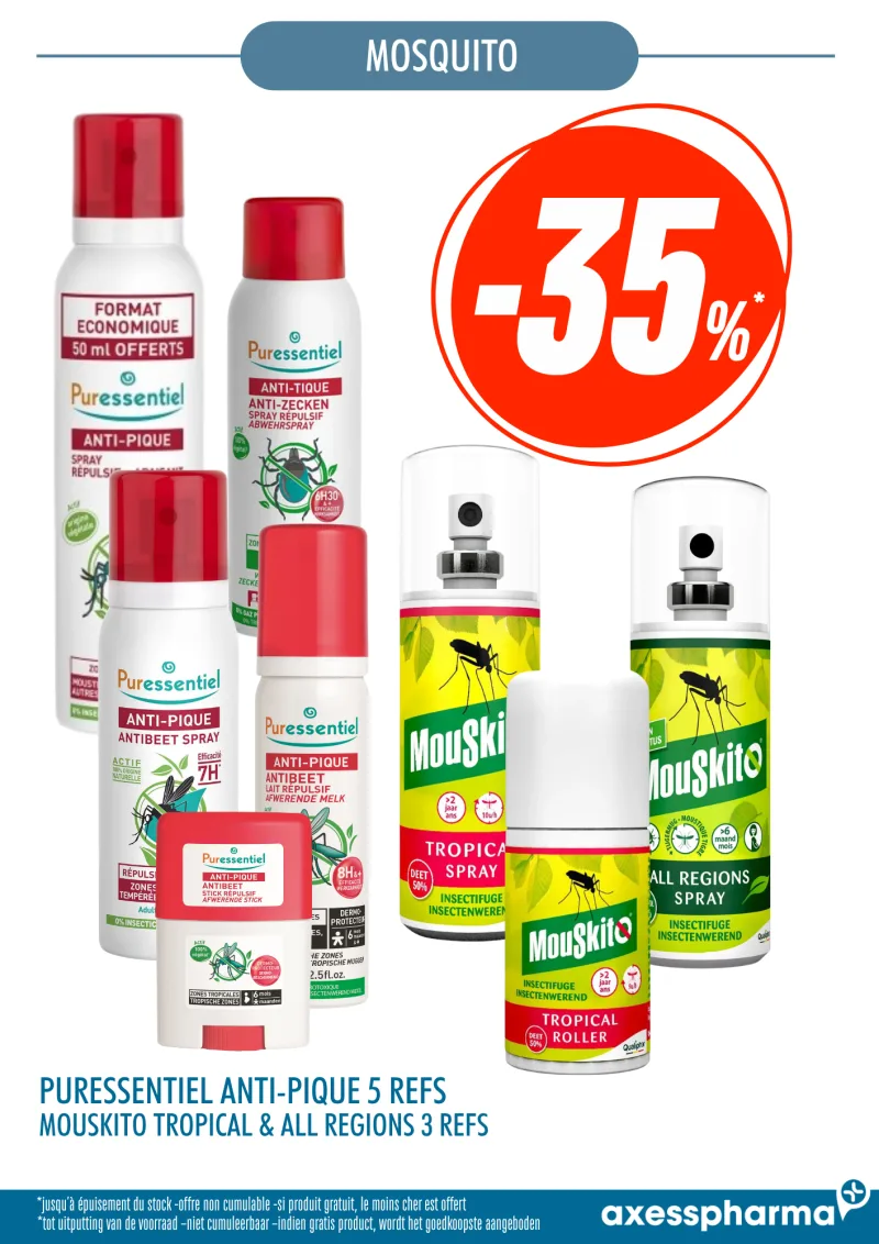 Puressentiel Anti-Pique 5 réfs + Mouskito Tropical & All Regions
